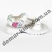 Детские босоножки Lilin Shoes B058-1-1 бело-серебряные большие